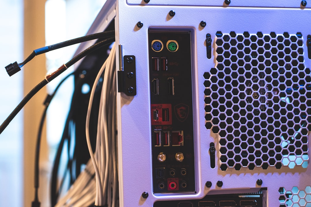 white and black audio mixer