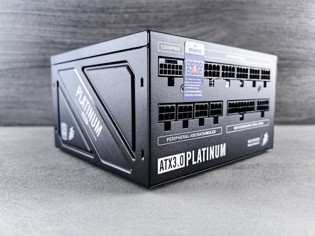 a black box sitting on top of a table